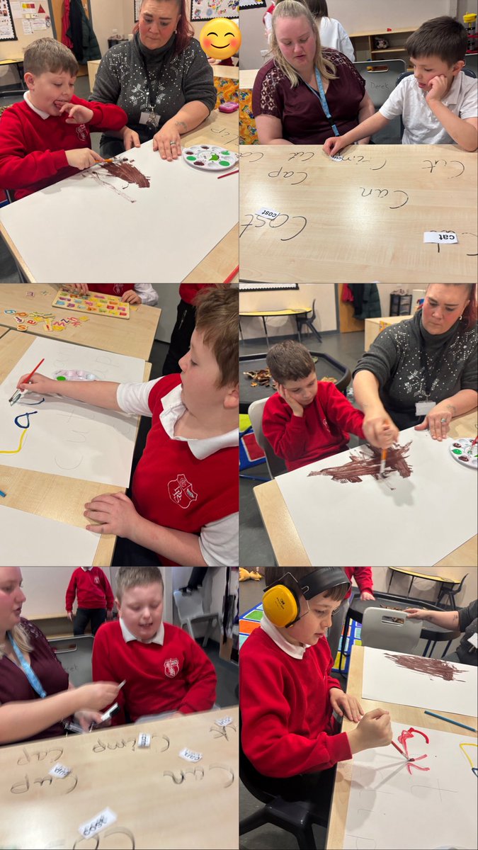 DrumparkDeer's tweet image. We had great fun today using sensory activities to support our literacy and topic learning 🌈🖐️📚