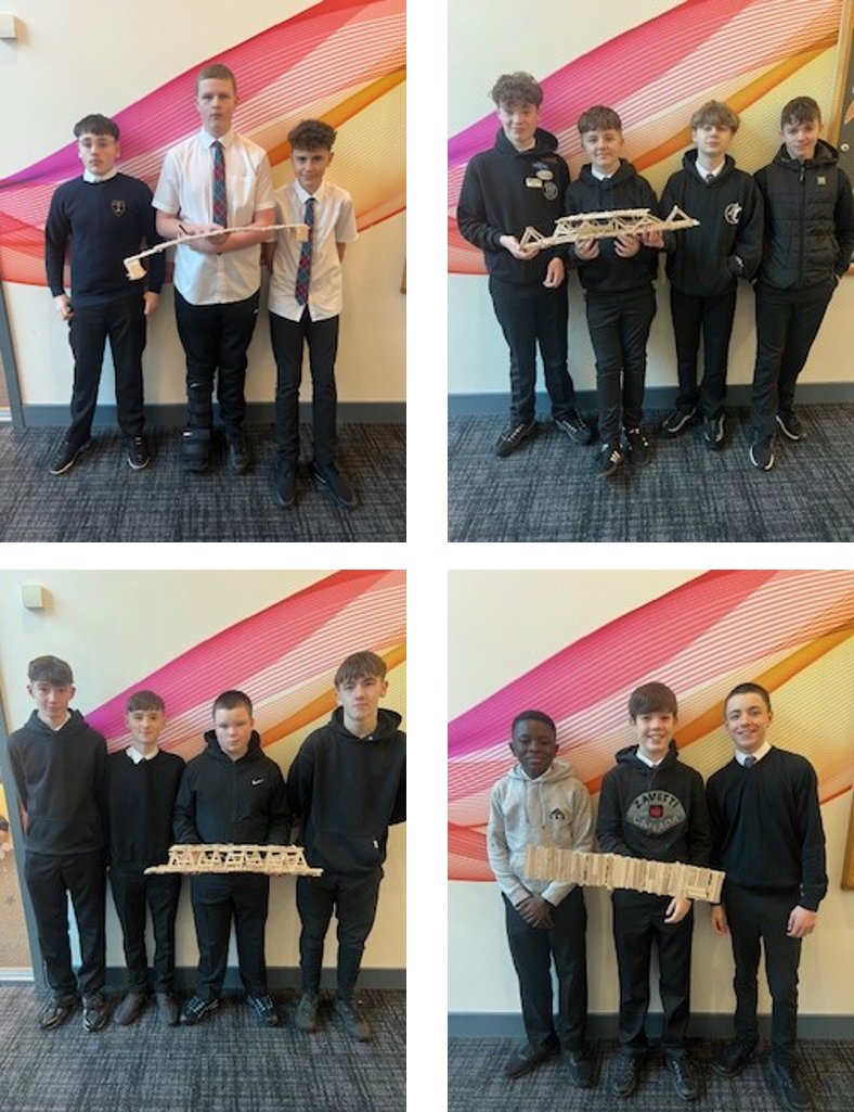 invacadTech's tweet image. Team photos for the bridges challenge 🌉

🌟Well done to all involved especially winners 3F: L &amp;amp; P and Winners from 3D: L, L, E, E, L and R and their indestructible bridges! 👏🏆

@invacad @DhtLivingstone
