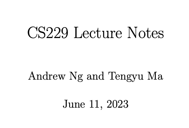Riazi_Cafe_en's tweet photo. Stanford’s machine learning lecture notes
By Andrew Ng and Tengyu Ma

Pdf: https://t.co/OJSfwlBmF6 https://t.co/HRvUmdhd7X