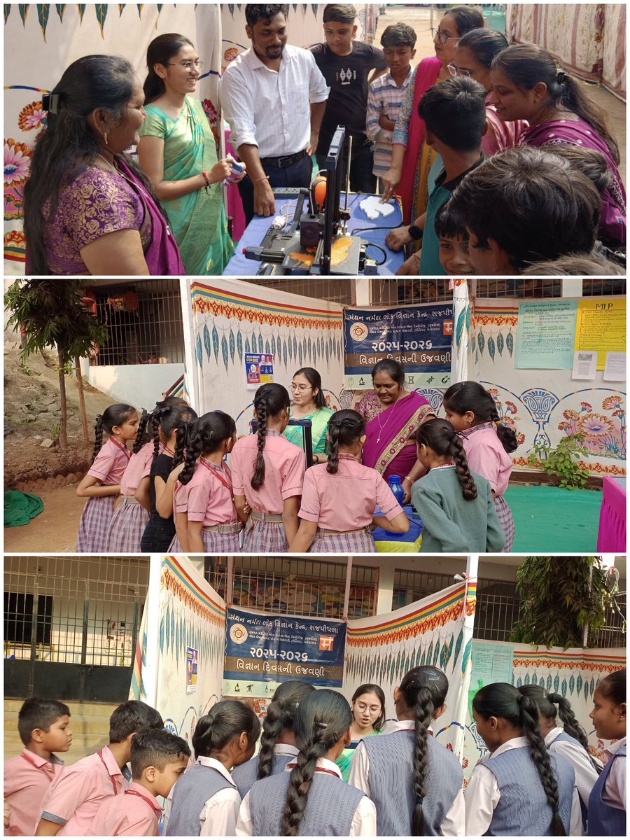 IPlab_rajpipla's tweet image. Two-day District Level Mathematics &amp;amp; Science Exhibition: Demonstration of the 3D Printer, Drone, and Basic Electronics Circuit showcasing Innovation &amp;amp; hands-on learning for students.
#ScienceFair
#SustainableAgriculture
#WasteManagement
#EmergingTechnology
#HealthHygiene
