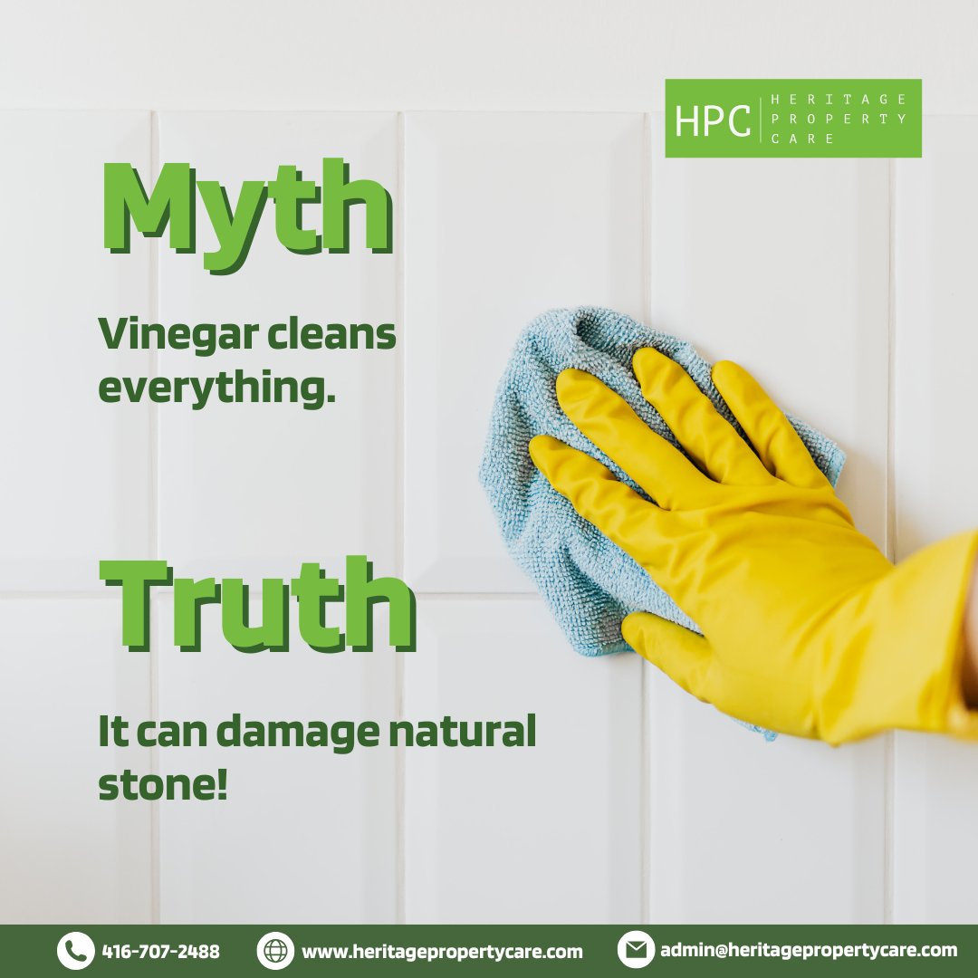 Vinegar doesn’t clean everything — in fact, it can cause serious damage to natural stone surfaces like marble, granite, and quartz. 😬

#CleaningTips #CleaningMyths #TorontoCleaner #ProCleaning #NaturalStoneCare #HomeCareTips #EcoClean #TorontoHomes #CleanWithCare