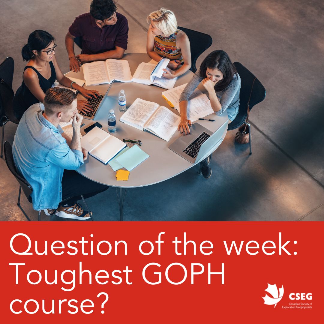 Kicking off something new on Fridays, we'll post a Question Of The Week. The sky's the limit about anything on our industry and science.

First off, whether you are in #university now or it's been a few years, what course sticks out as the toughest in your #geophysics degree?