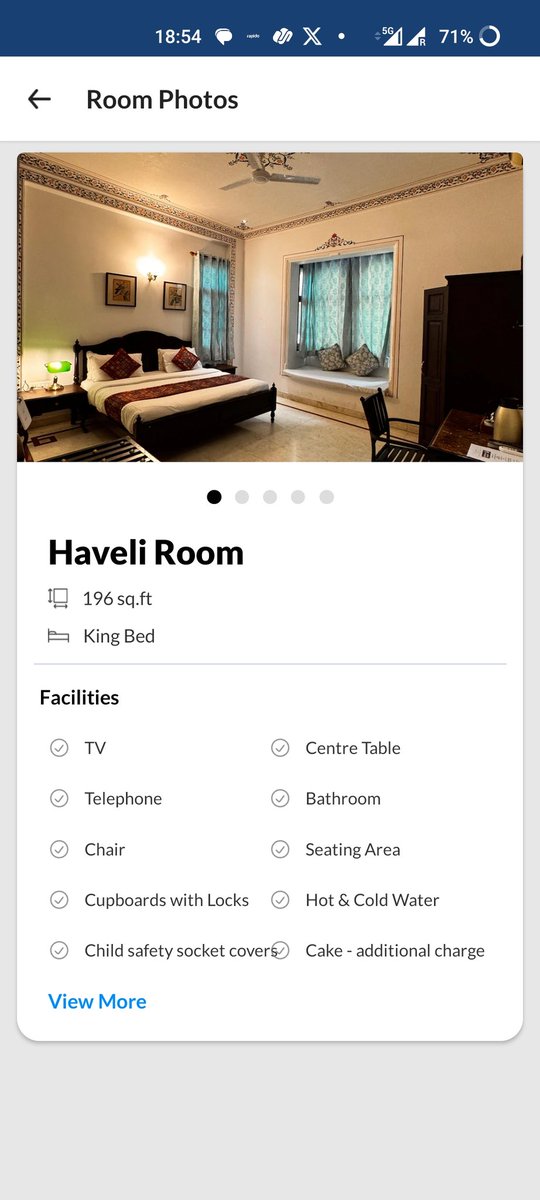 niravnathwani's tweet photo. Never booked room from @makemytrip they showed different room and got different room #udaipur @makemytripcare showed me 190 feet room for #boheda palace udaipur near lake pichopa and got 150 feet room. #udaipurhotels #udaipur. If you travel with kids never book with @makemytrip https://t.co/a3HaW8flpc