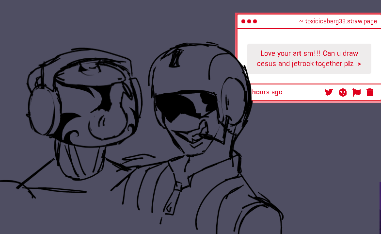 ToxicIceberg33's tweet photo. Holy artblock, i love these two bur i didint knew how to draw them together :( #thebattlebricks #Cesus #Jetrock https://t.co/kurkvFYm04