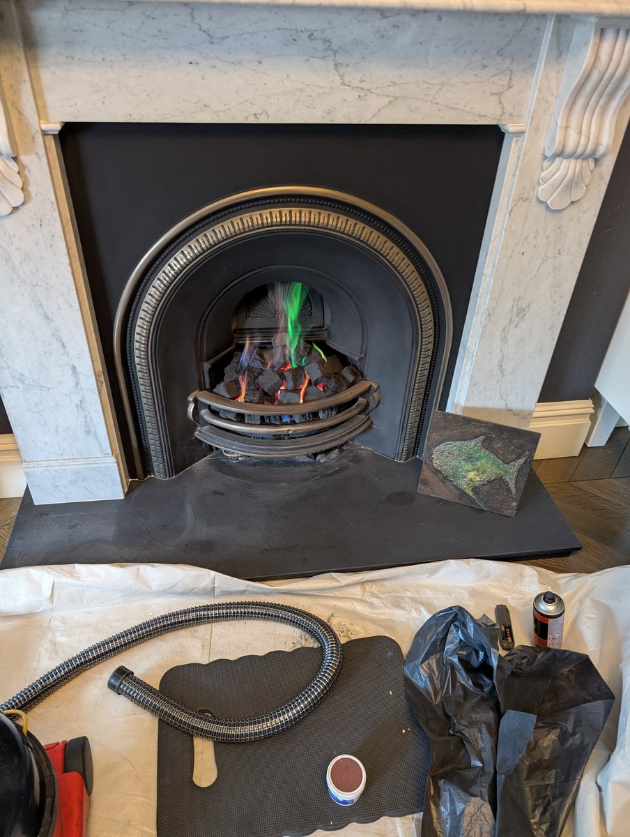 Lovely green flames 🔥 <a href="/Flamecheck1/">Flamecheck Ltd</a>