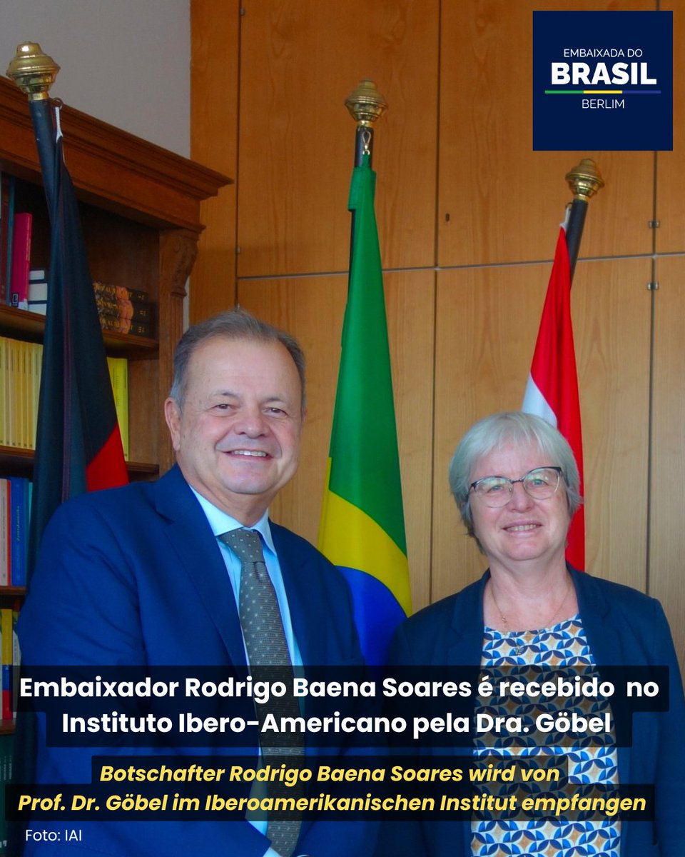 Botschafter Rodrigo Baena Soares besuchte das Ibero-Amerikanische Institut und sprach mit Direktorin Barbara Göbel über neue Kooperationen. Für 2025 ist ein Symposium zu „Grande Sertão: Veredas“ geplant, zur neuen Übersetzung und zum 70-jährigen Jubiläum.