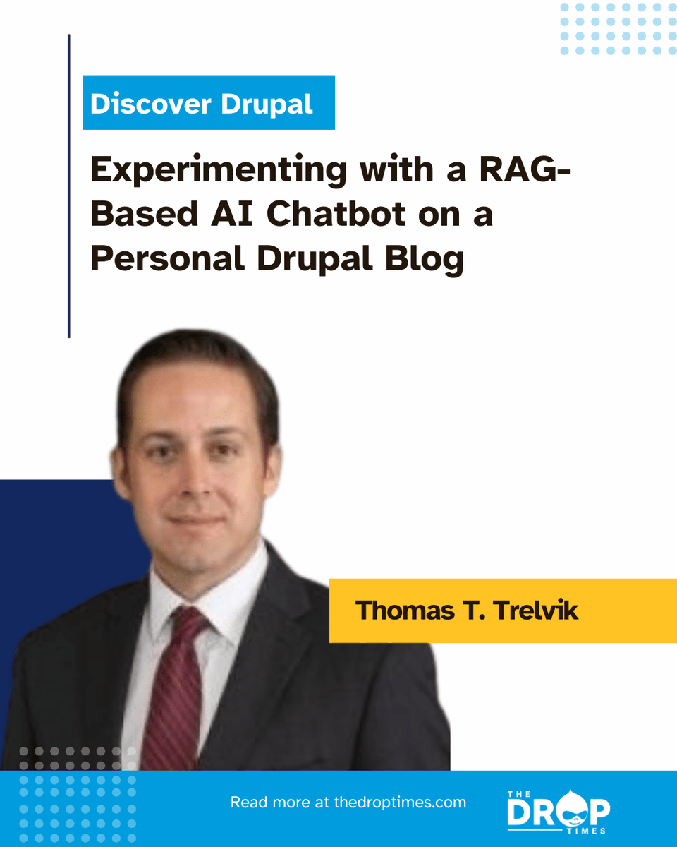 thedroptimes's tweet image. Drupal + AI modules + RAG = site-aware chatbot.

Thomas T. Trelvik shares how he built one using GPT-4o-mini + Gemini + pgvector.

Blog recap: bit.ly/484gL6w 

#Drupal #RAG #AIChatbot #OpenSource