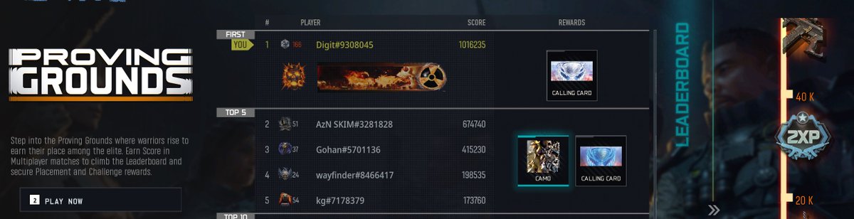 Digitwz's tweet image. 1st to 1MIL Score in Proving Grounds 🏌🏽 #BlackOps7