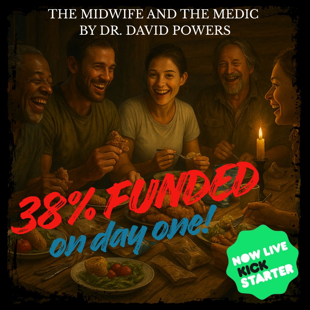 38% FUNDED on day one! - mailchi.mp/43970753643b/3…

#TheMidwifeAndTheMedic #KickstarterLaunch #DayOneSuccess #KickstarterBooks #BackTheMission #ShowUpAnyway #FaithAndGrit #TentCityThanksgiving #MRE #DisasterResponse #ThrillerBooks #VeteranAuthor #IndieAuthorLife #MidwifeLife