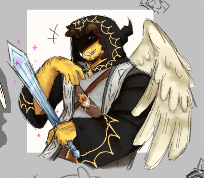 oshsaysstuff's tweet image. wasnt goiung to qrt it but saw that i drew him on that day as well, hello!
#robloxfoo12 #robloxart