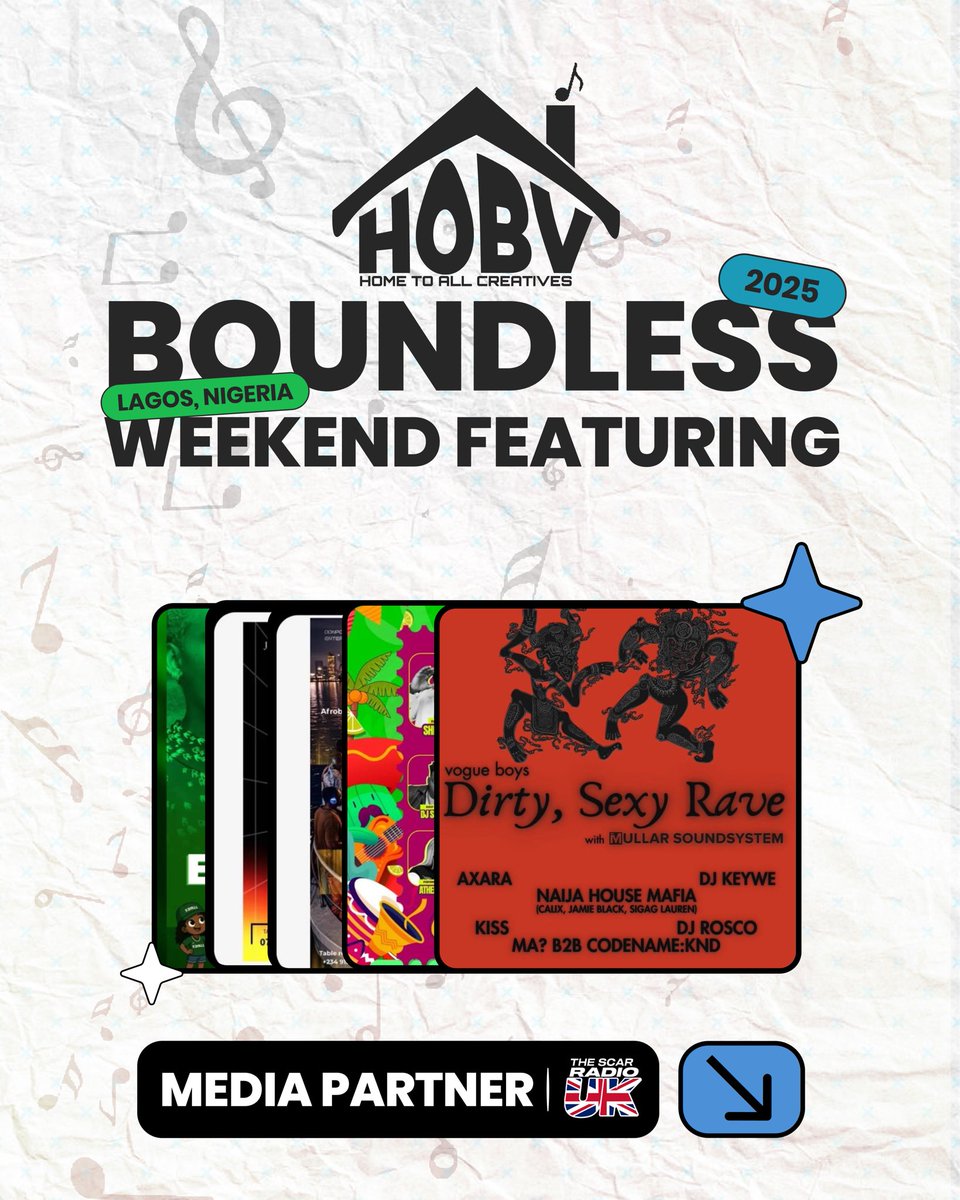 hofbvibes's tweet photo. HOBV Boundless Weekend
From rooftop nights to silent discos, suya raves & full-black Monochroma the city is pumping all weekend.
Pick your vibe.
#HOBVWeekendGuide #HOBV #Weekendvibe https://t.co/twsZfVUwNt