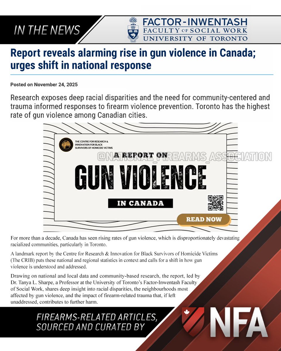 CanadasNFA's tweet image. After ten years of Liberal gun control in Canada, the results are in. Despite &quot;assault-style&quot; firearm bans, PAL verification requirements, and the freeze on handgun transfers, firearm violence continues to skyrocket. At what point will they admit these measures are about…
