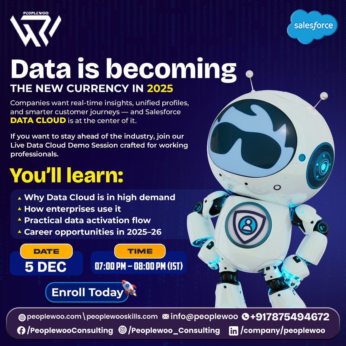 Peoplewoocon's tweet image. Register Now: 
zurl.co/rhvZw 

Visit Now: zurl.co/g2Scs
 
#Salesforce #DataCloud #Upskilling #CRMTrends #PeoplewooSkills