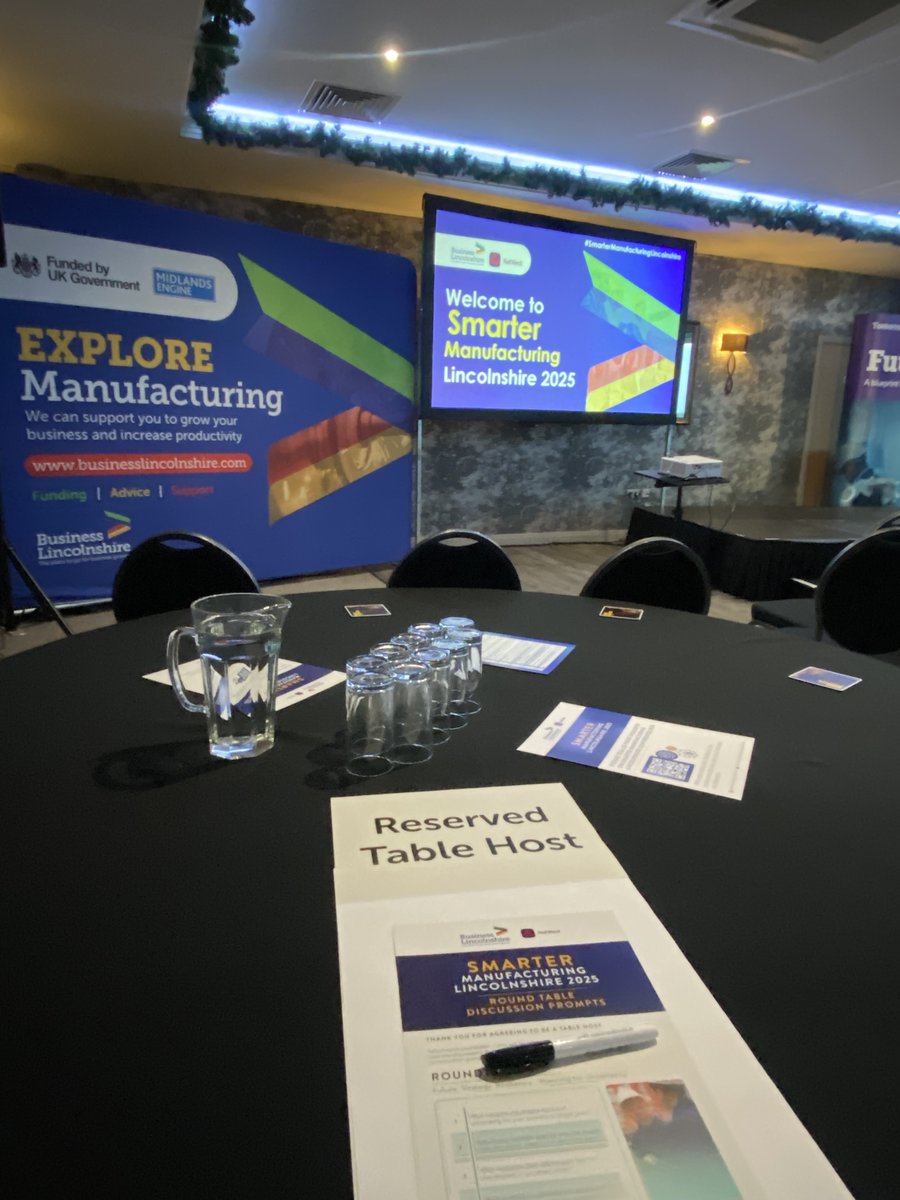 A brilliant day at the #SmarterManufacturingLincolnshire Conference!
 
We explored practical solutions for growth, resilience, and innovation in Greater Lincolnshire, and our Manufacturing Support Programme is here to help local firms continue to thrive: businesslincolnshire.com/programmes/man…