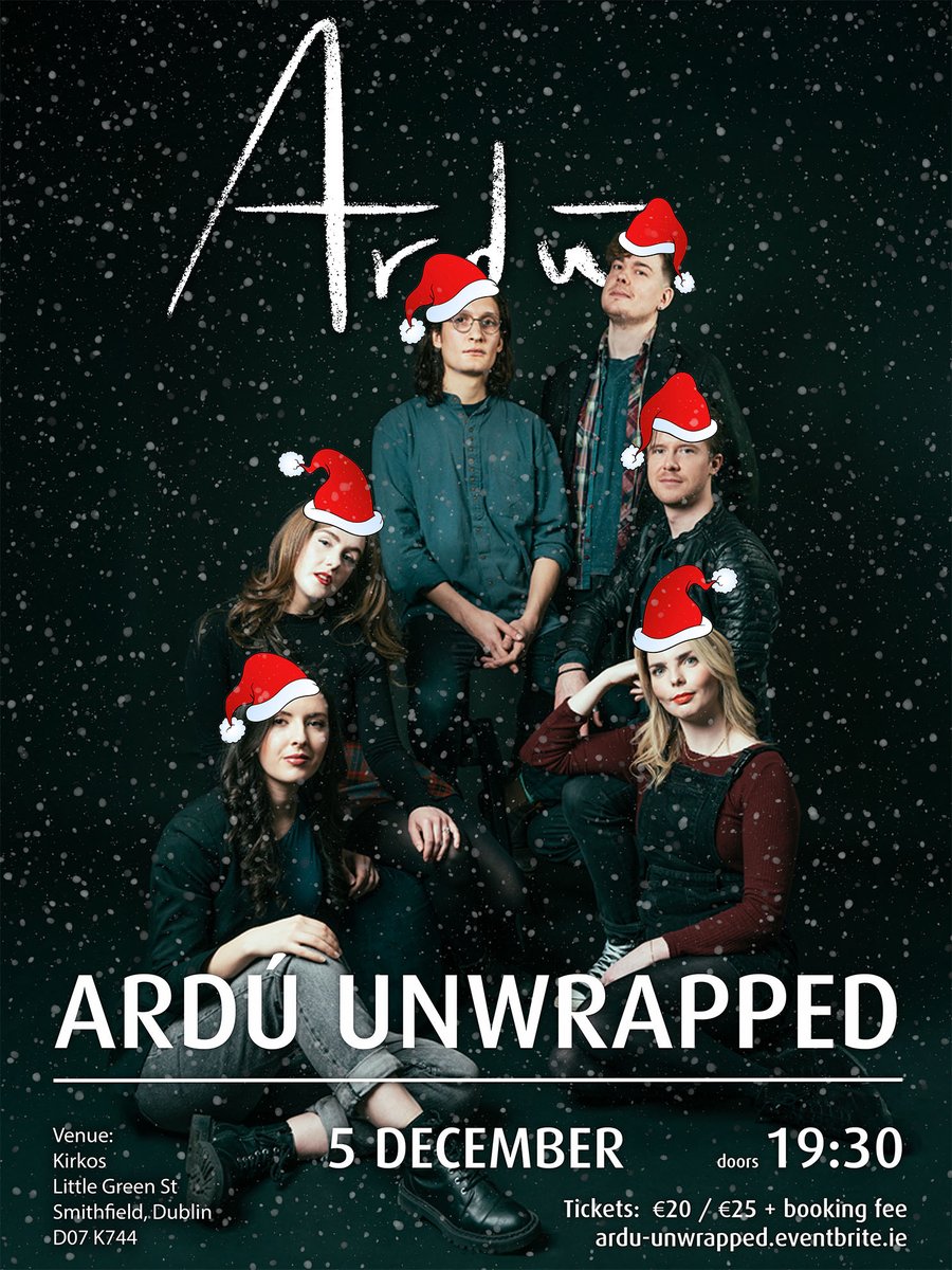🎁 Ardú Unwrapped 🎁 We're bringing our Christmas show to Dublin! It'll be a cozy, intimate night of unamplified tunes and festive vibes. Seats are limited 👀 <a href="/KirkosEnsemble/">Kirkos Ensemble</a> #acappella #dublin #liveshow #irishmusic