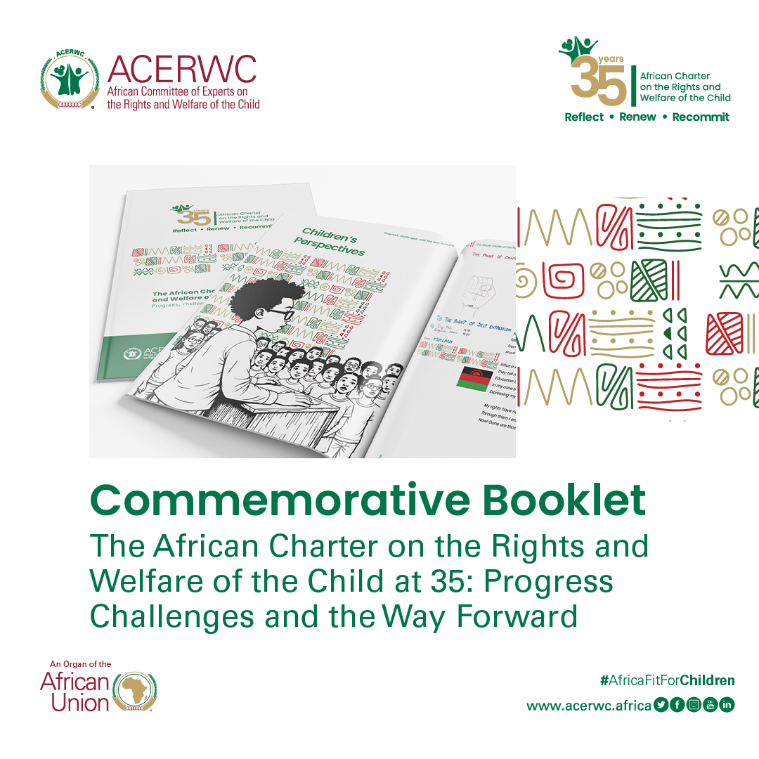 acerwc's tweet image. Don’t Miss It!

Explore our commemorative booklet marking 35 years of the African Charter on the Rights and Welfare of the Child. Featuring reflections from children, partners, and stakeholders.  #ACRWC35 #AfricaFit4Children

🔗🌐
acerwc.africa/en/resources/p…