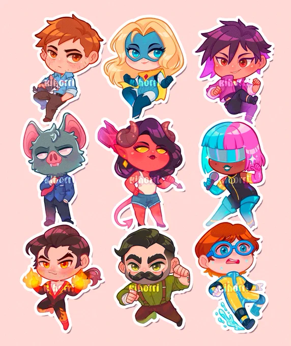Dispatch! Still missing a few characters since I had to speedrun this for an event but will draw and add them later! #DispatchGame #Dispatch