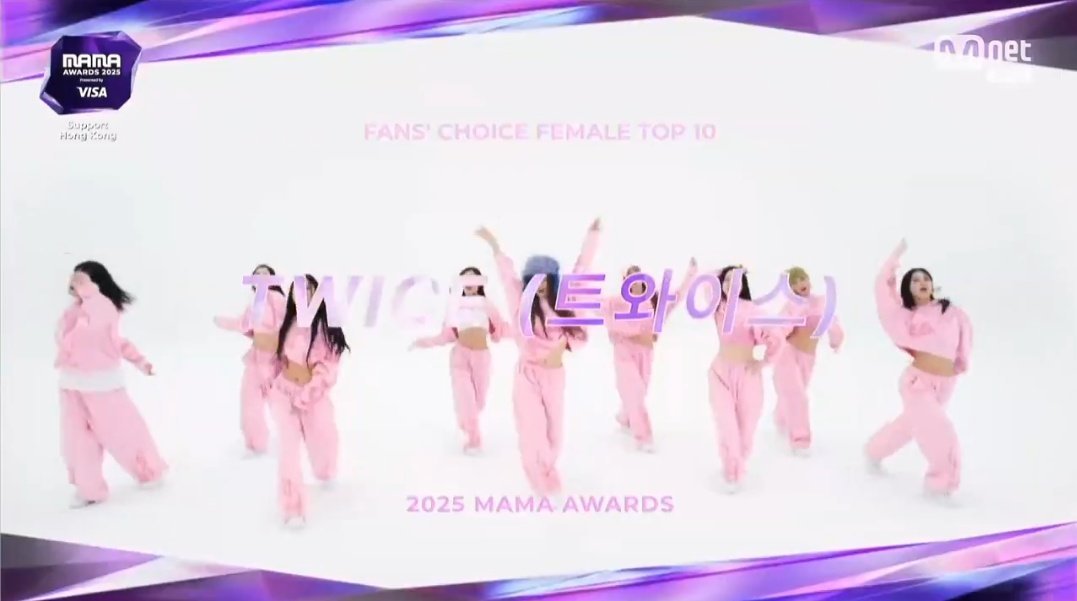 TheePopCore's tweet photo. TWICE wins “Fans’ Choice” at the 2025 MAMA Awards. https://t.co/kSYIIAakxY