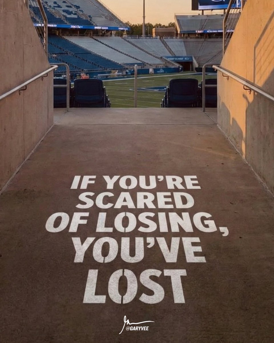 If you can’t even go on the field to play … you’re deeply insecure .. once you understand you aren’t chasing your dreams and goals because your fear of judgement if it doesn’t work … you can do something about it! 

Friends don’t live your life based on whether the “fans”
Will