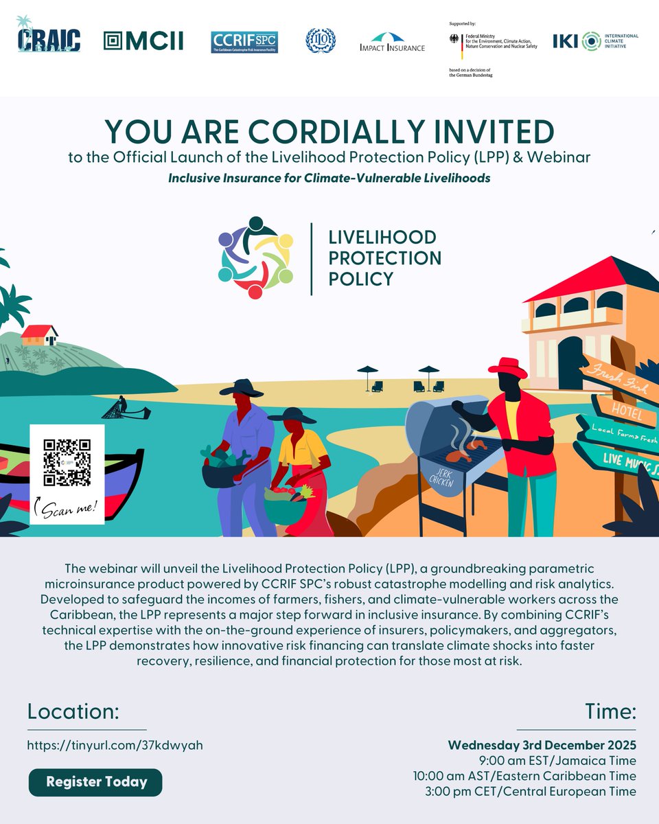 ccrif_pr's tweet image. Invitation to the Official Launch of the Livelihood Protection Policy (LPP) &amp;amp; Webinar .....tinyurl.com/37kdwyah