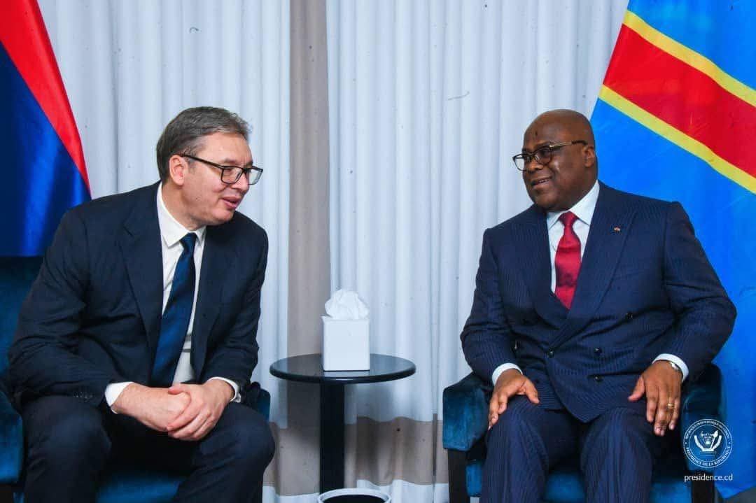 delphin_kas's tweet image. 🇷🇸🤝🇨🇩 Diplomatie : Kinshasa–Belgrade

#RDC : Le Président serbe Aleksandar Vučić et le Président congolais Félix Antoine Tshisekedi auront un tête-à-tête ce vendredi, dans le cadre de la visite d’État entamée par le Chef de l’État congolais en Serbie.

Cette rencontre de haut…