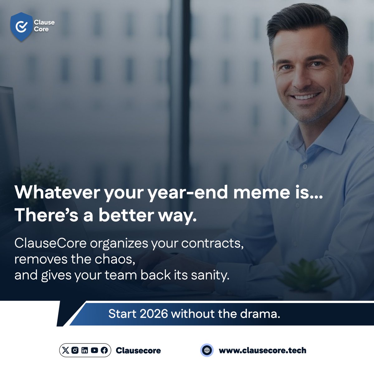 clausecore_AI's tweet image. That’s where ClauseCore comes in, helping you keep your contract workflow clear, intelligent, and easy to manage as the year wraps up.

Start your 14-day free trial clausecore.tech

#ClauseCore #ContractWorkflow