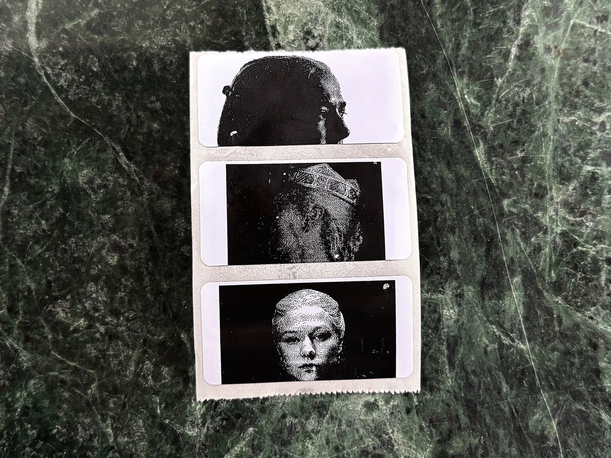 tried to make rhaenyra stickers…. do not shop at femvore dot com