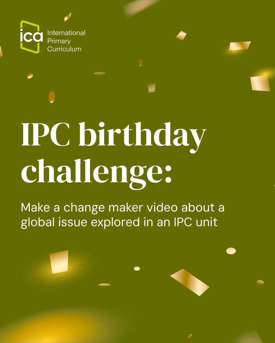 IC_Association's tweet image. Today’s children will define tomorrow’s changes.

For the IPC’s 25thanniversary, we’re asking teachers record their students’ solutions to a global issue.

Learn more: internationalcurriculum.com/wp-content/upl…