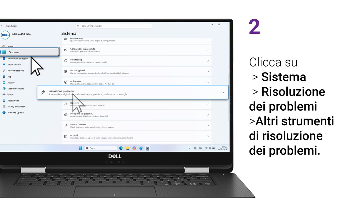 DellAiuta's tweet image. 📶 Wi-Fi che fa i capricci su #Windows 11?
Niente panico! 😉
👉 Vai su Impostazioni &amp;gt; Sistema &amp;gt; Risoluzione problemi
👉 Altri strumenti di risoluzione problemi
👉 Avvia Connessioni Internet e lascia che Windows faccia la magia ✨

🔗 Qui un link di supporto #Dell con altre…