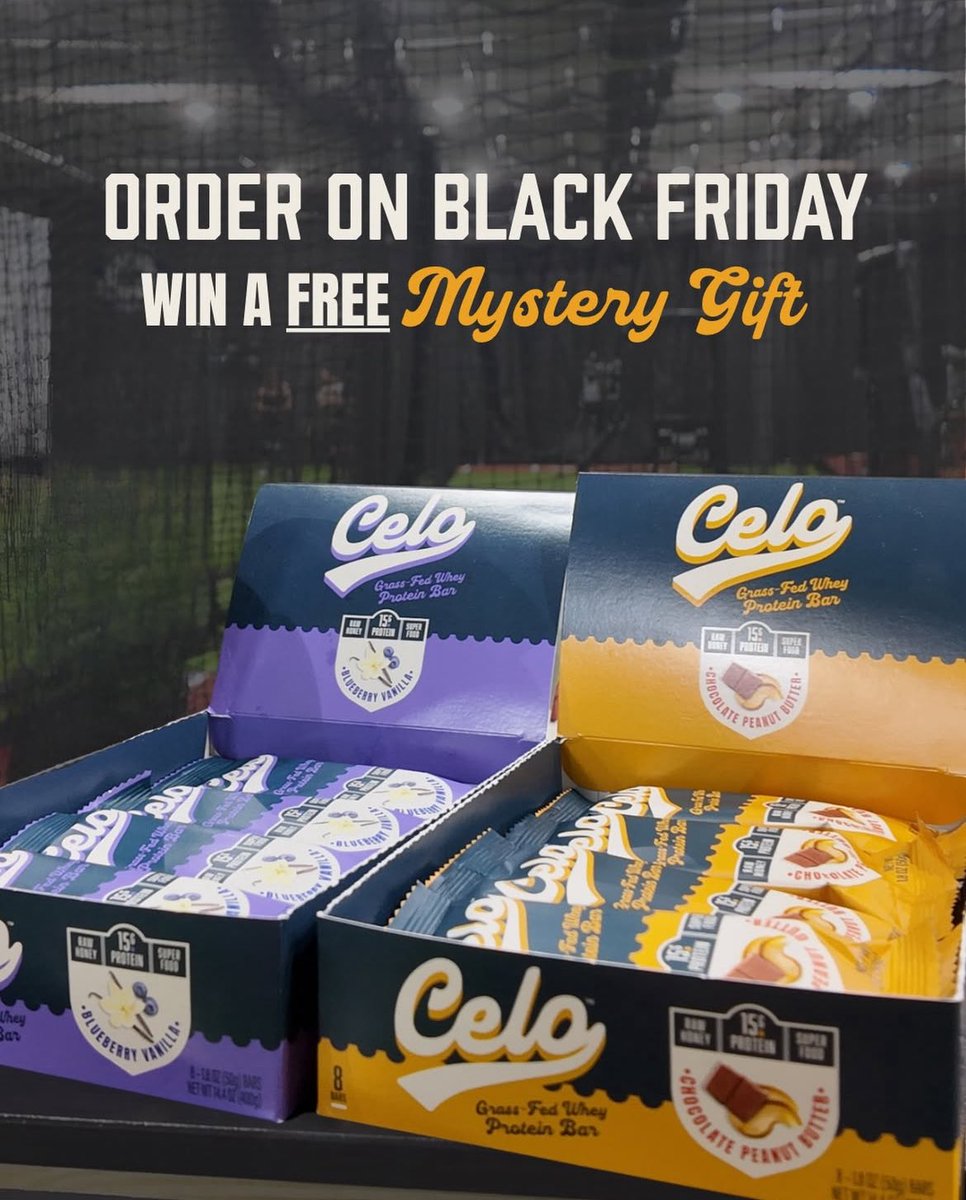 CeloNutrition's tweet image. For Black Friday weekend only, claim your FREE mystery gift!

Visit our website at celonutrition.com to claim your prize 😎 

#celo #nutrition #grassfedwhey #proteinbars #realfoodrealperformance
