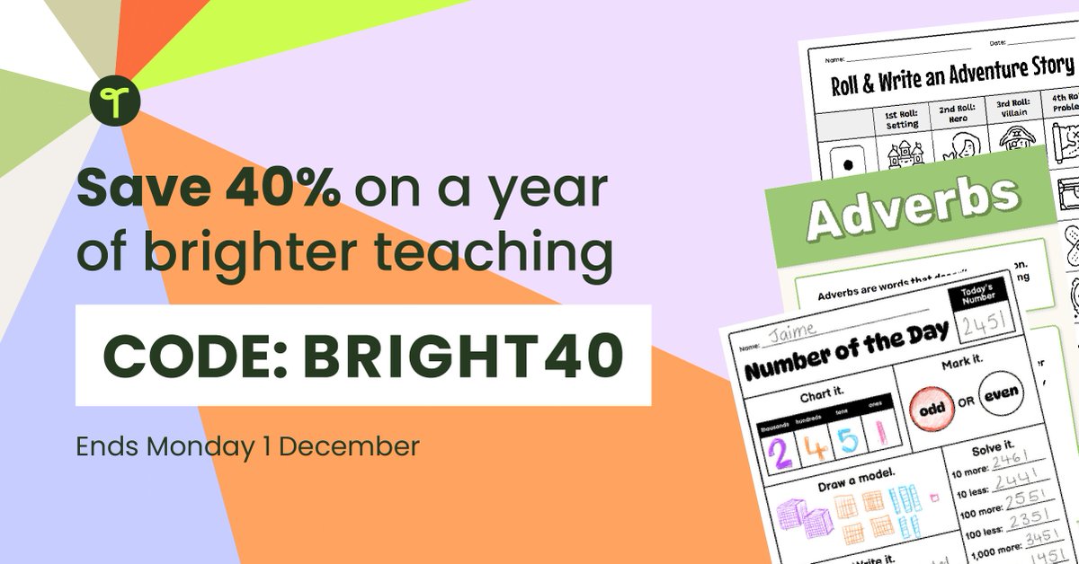 TesGlobalX's tweet photo. โจ Bright Friday is LIVE!
Save 40% on Annual Plus Plans... unlimited, classroom-ready teaching resources. ๐ Use code BRIGHT40 before Monday midnight.https://t.co/bCDVk65pnz
#BrightFriday #TeachStarter #TeachingResources #TeacherCommunity #TeacherLife #ClassroomReady https://t.co/nTO7AvVHE7