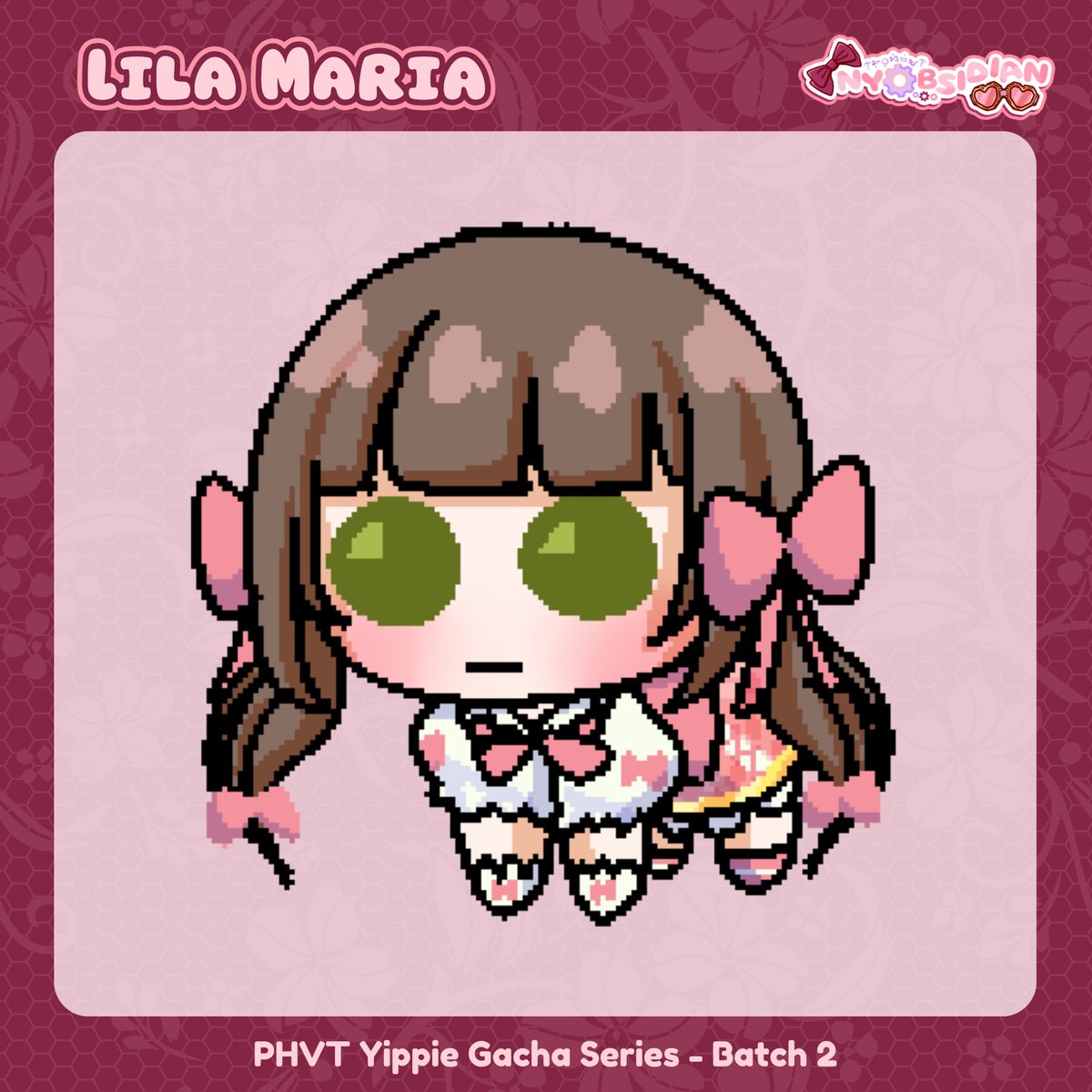 nyobsidian's tweet photo. PHVtuber Series: 50
Lila Maria ๐ณ๐ผ
#Lilandscape
๐ Available for pre-order as a charm or pin for cosmatsu~ https://t.co/m5HNgsSjYx