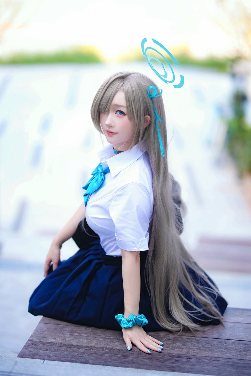 Nini22_cosplay's tweet photo. 制服アスナだよ～🩵

＃ブルアカ　#ブルーアーカイブ https://t.co/mnyolR9yJL