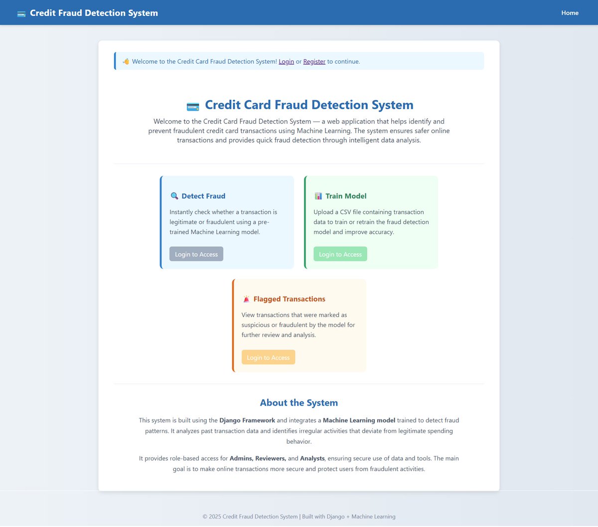 php_gurukul's tweet image. 🚨 Credit Card Fraud Detection System using Python &amp;amp; Machine Learning 🔍💳
phpgurukul.com/credit-card-fr…
🔧 Tech Stack:
Python | Scikit-Learn | Pandas | NumPy | Matplotlib | Machine Learning Models (Logistic Regression, Random Forest, etc.