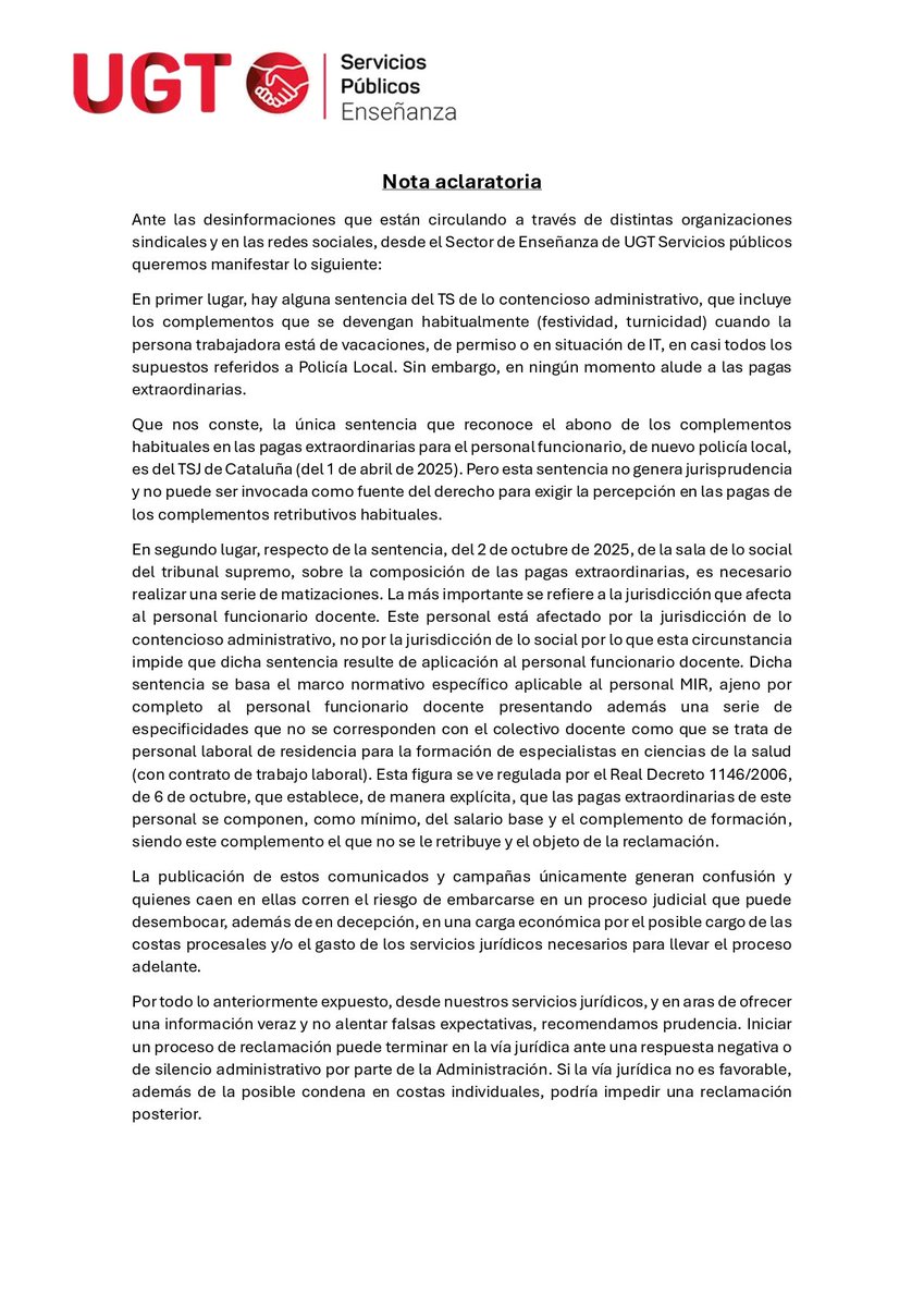 UGT Educación Andalucía tweet media