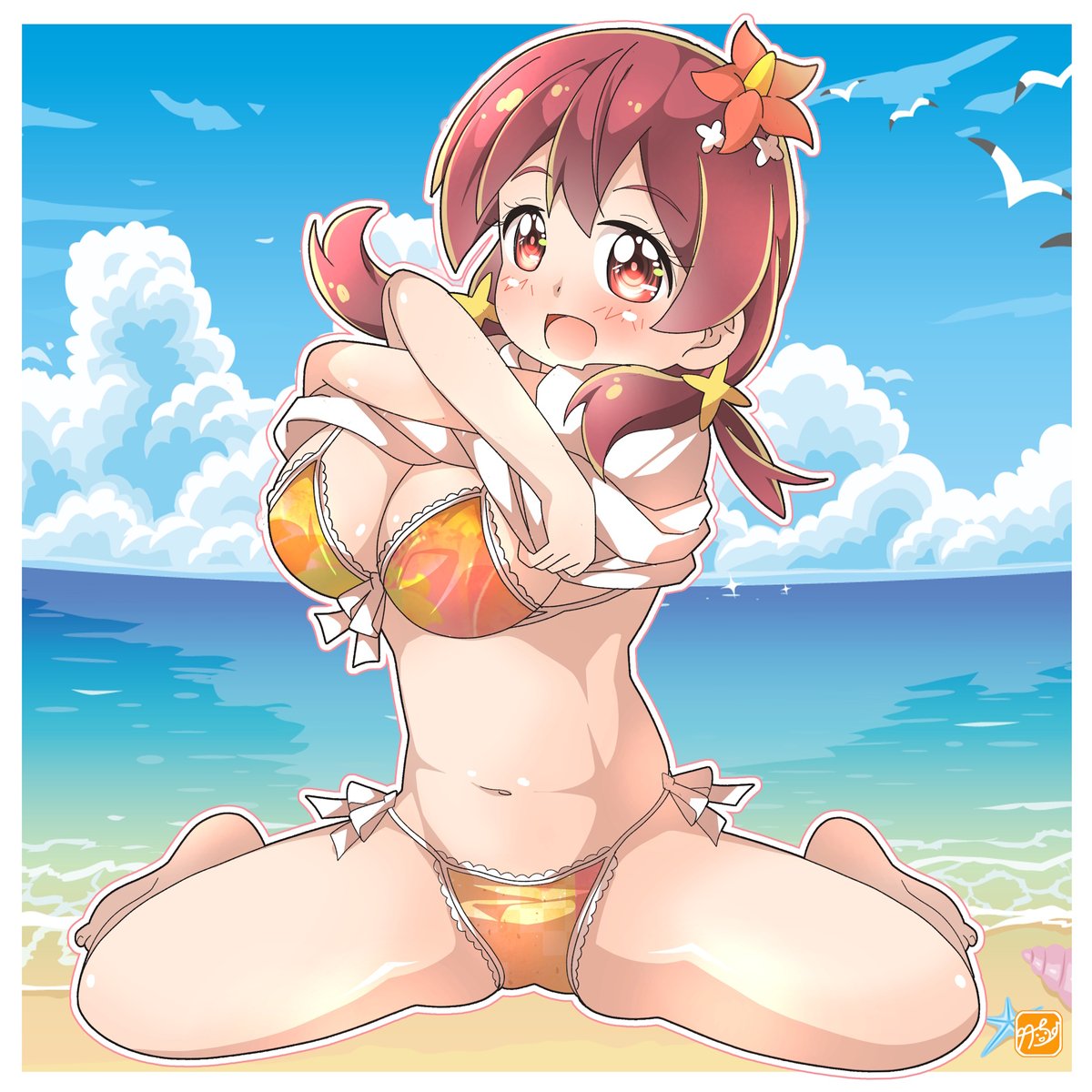 おはようございますでゲソ！('ω')ノ

今日は「いい肉の日」だから、
水着姿の爆乳みよちゃんで、
ドキドキお目覚めっ💞

#おにまいお絵描き 
#絵描きさんと繋がりたい