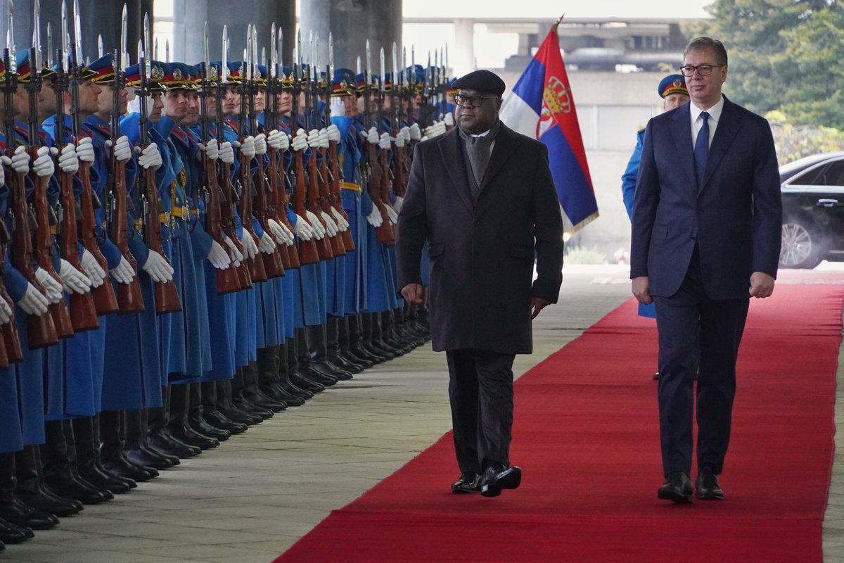 🇨🇩 🇷🇸  Congo has potential to be sub-Saharan hub for Serbia's cooperation with other countries 

⚡️Serbian President @avucic  after a meeting with President of DR Félix Antoine Tshisekedi Tshilombo says that the Congo can become a kind of sub-Saharan hub for Serbia's cooperation… 