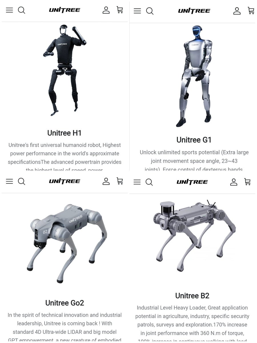 skullofinsanity's tweet image. Watched iRobot again… China skipped the drama: Walker S2 (ubtrobot.com), Unitree G1/H1 (shop.unitree.com) are walking and working, B2 &amp;amp; Go2 just chasing balls, while Will Smith is still arguing with robots. #HumanoidRobots #WalkerS2 #UnitreeG1 #UnitreeH1