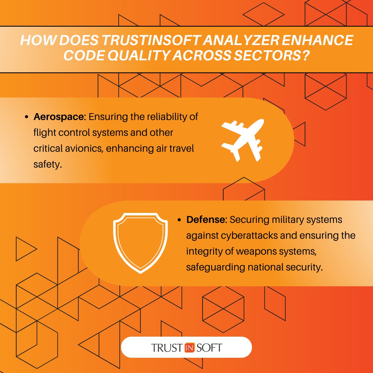 TrustInSoft's tweet image. Looking for improved robustness in your code? Here&apos;s how TrustInSoft Analyzer ensures robustness and code quality across industry sectors.

Learn more: bit.ly/3GDdobE