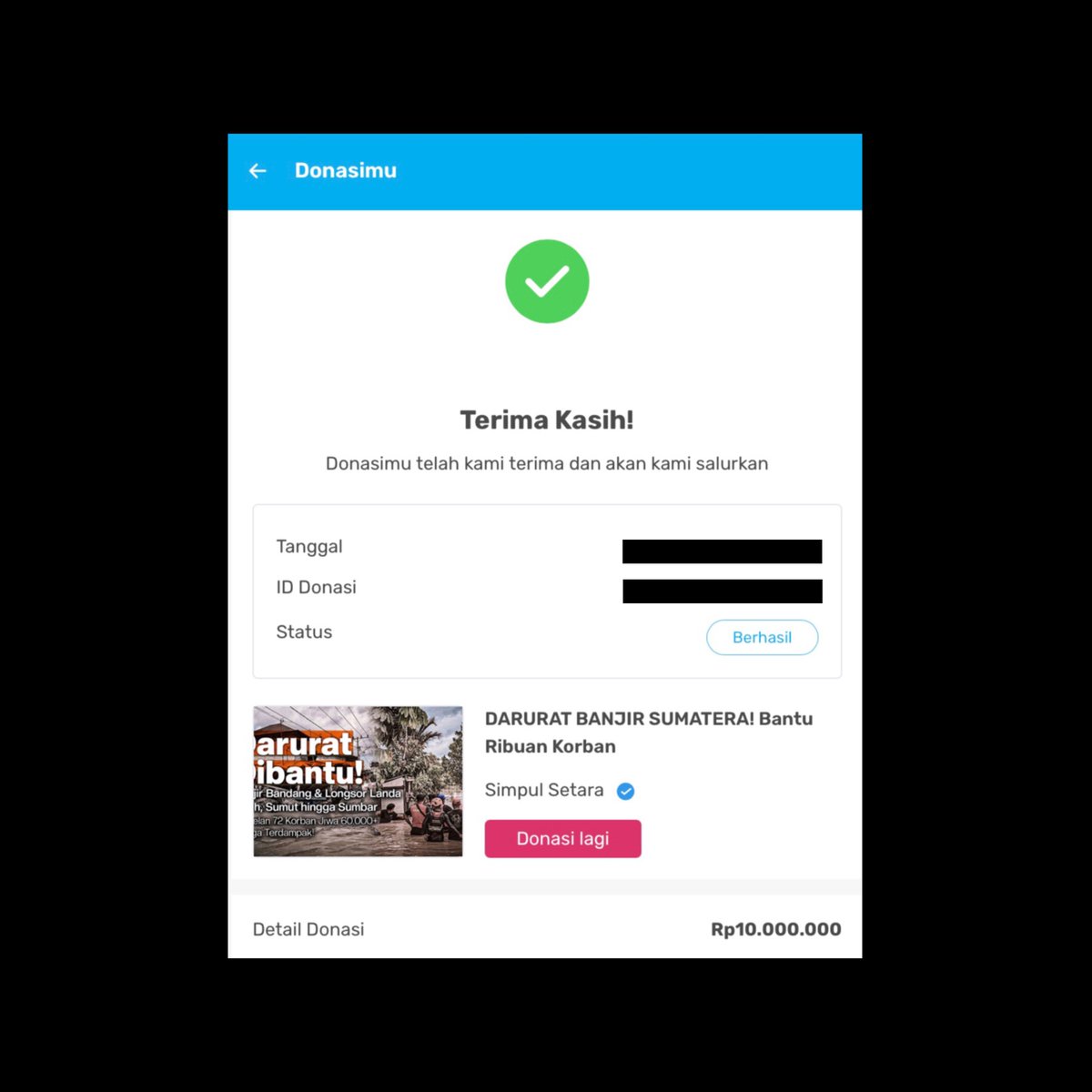 suarmentari's tweet image. Melalui nama Carmen, dilakukan kembali donasi yang merupakan realisasi dari manifestasi apabila Carmen dan Hearts2Hearts membawa pulang piala malam ini 🌻

Terima kasih kepada semua teman-teman yang sudah mendukung Carmen dan Hearts2Hearts. Semoga donasi ini bisa berguna baik 🌟