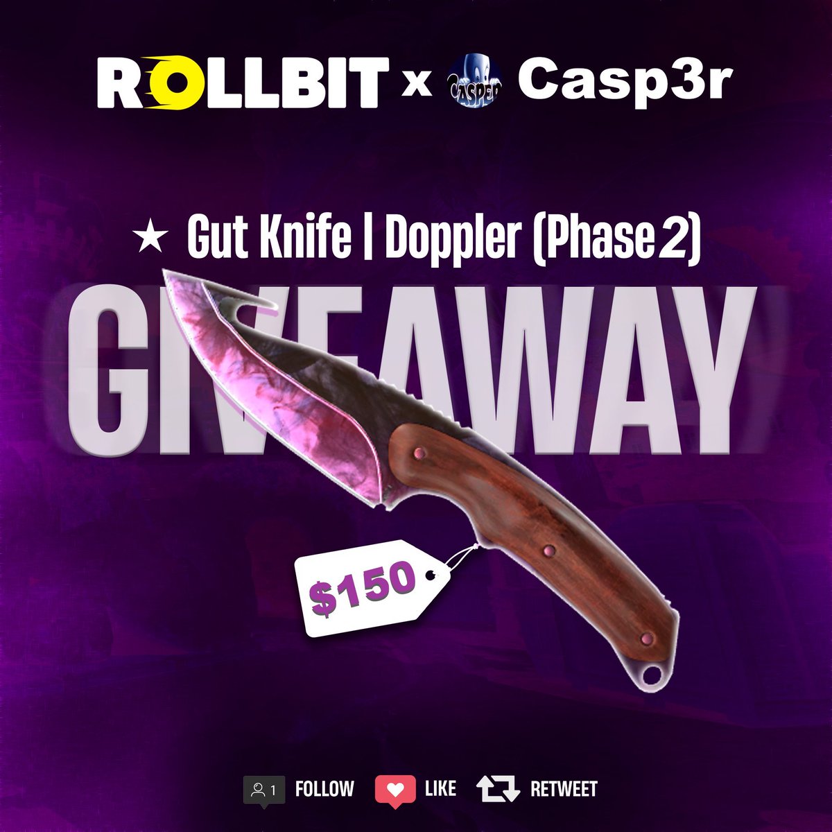 Super happy to be working with <a href="/rollbit/">Rollbit</a> on this giveaway, the official partner of the StarLadder Budapest Major 2025 and FaZe Clan

✅Follow <a href="/rollbit/">Rollbit</a> and <a href="/Casp3rCS/">Casp3r</a>
✅Like and retweet this post

The winner will be chosen within a week. Good luck to everyone and have a nice day 😁