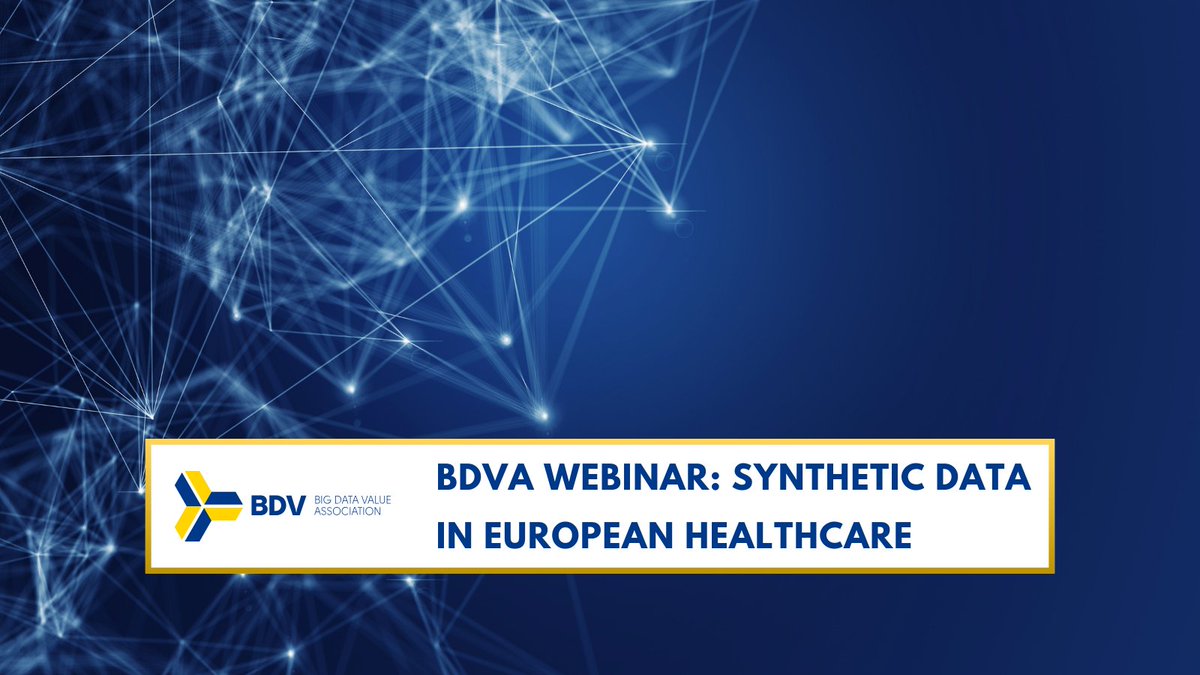 BDVA_eu's tweet image. 📢BDVA Webinar: &quot;Presentation of paper #SyntheticData in Healthcare&quot;👉forms.office.com/e/1ijTuaLv1h

🗓️12 Dec
🕚11 AM-12 PM CET
📍Online

🎯The webinar will present the recent BDVA TF #Healthcare paper and link it with the current &amp;amp; upcoming EU policies.

#AI4healthcare
#Datainnovation