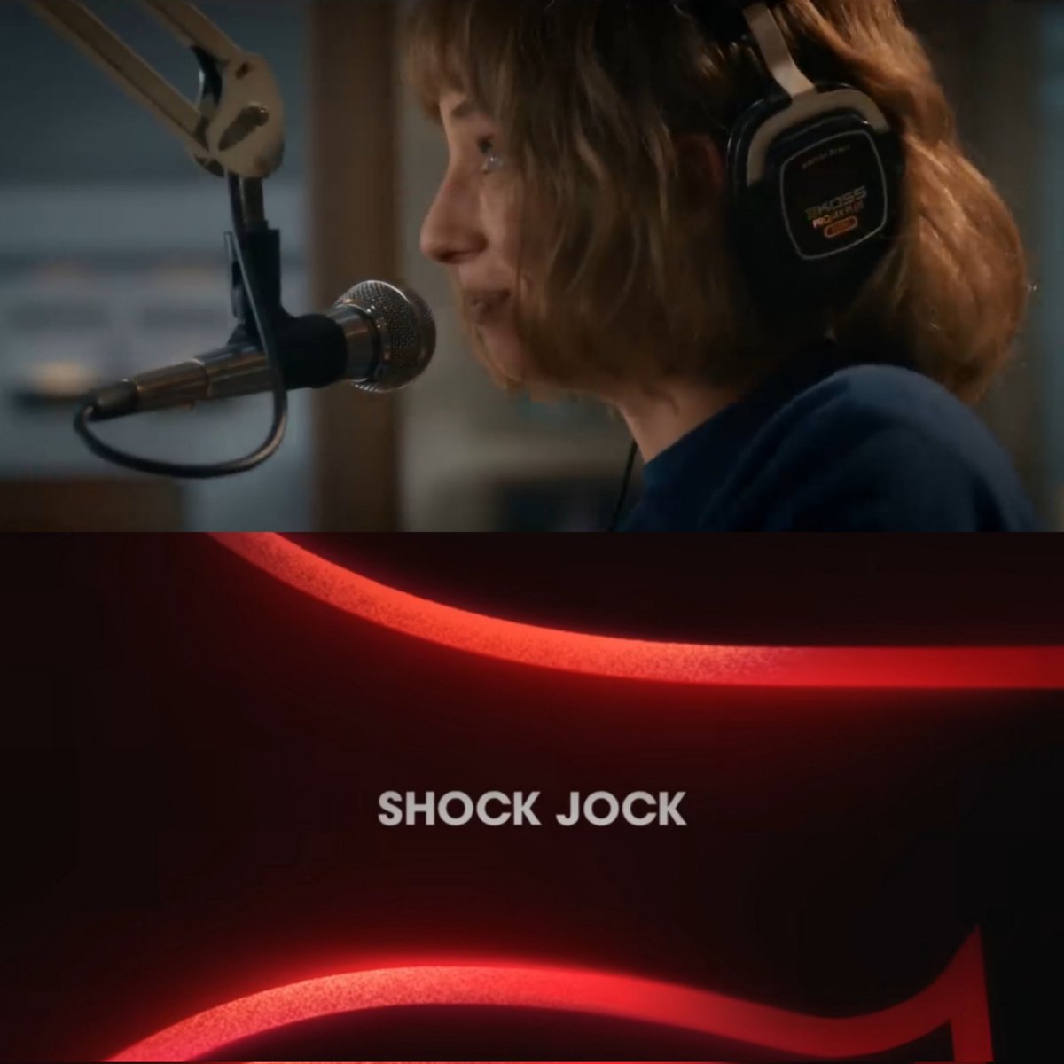 the next episode of stranger things 5 is called "shock jock". a shock jock is a radio host known for using provocative, controversial, or deliberately outrageous comments to grab attention, entertain listeners, and stir reactions 👀