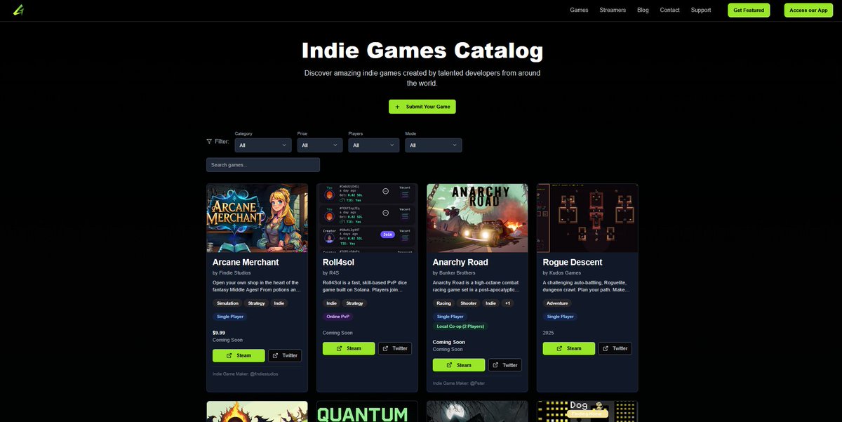 GamefolioGG's tweet image. #IndieGameDevs, have you submitted your games to our brand new indie game catalog on our site yet? 💚🫶

✨Latest developer(s) - @FindieStudios

#indie #gamers #gamer #indiegame #IndieGameDev #gaming #FeatureFriday