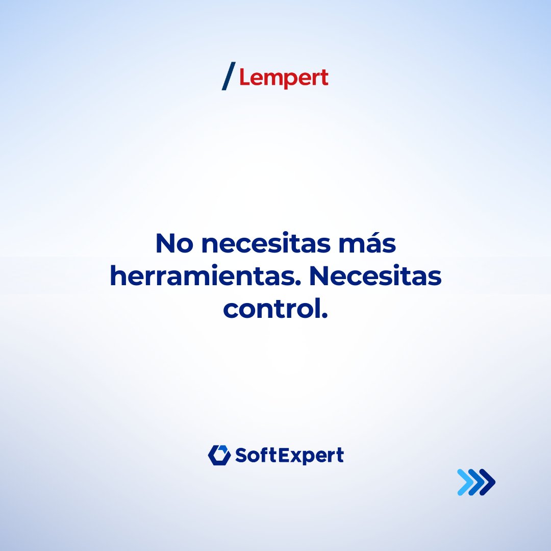 LEMPERTsa's tweet image. Muchas empresas suman apps para “digitalizarse”, pero lo que necesitan es control.
@SoftExpert centraliza calidad, procesos, documentos y cumplimiento en una sola plataforma: sin silos ni duplicaciones.
Lempert te acompaña en toda la implementación.