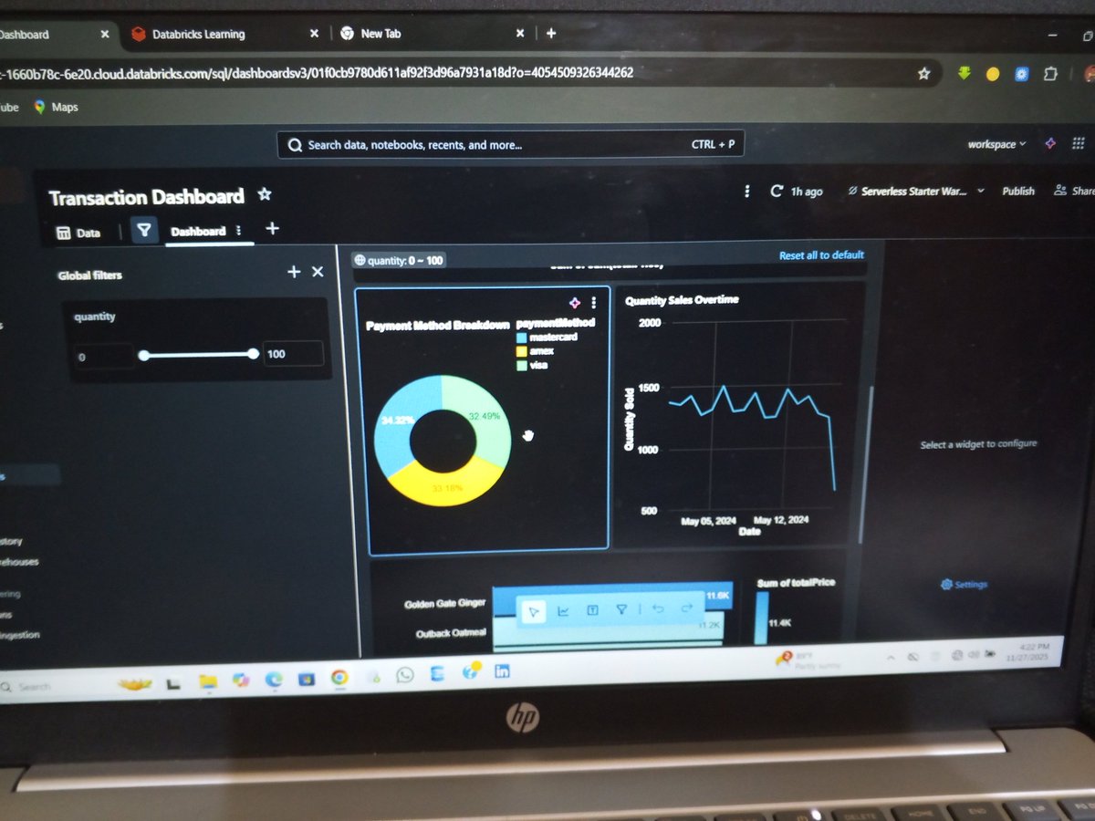 Kan_Analytics's tweet image. Databricks with @Alex_TheAnalyst 
A new series on his YouTube channel. It has been amazing so far, a fundamental understanding of the Databricks UI and working with data, down to visualizing data. Check it out. 💻📊📈📉 #TPOD.

#Datafam #DataAnalytics #DataAnalysis  @databricks