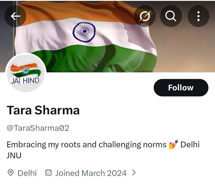 Starboy2079's tweet image. Two new Cockroaches have been spotted

1. Tara Sharma 
Bio : JNU, Delhi
Posts: Pro Congress, Anti BJP, target India&apos;s achievements, Rafale propaganda
Location: Pakistan

2. Akriti Sharma 
Bio: JNU, Delhi
Posts: Anti BJP, target Rafale n India&apos;s achievements 
Location: Pakistan