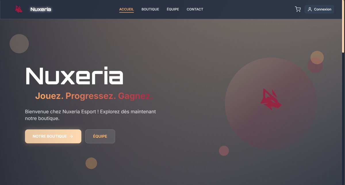 WazdL's tweet image. Bonjour à tous !  

Je suis heureux de vous annoncer la finalisation du site de @NuxeriaEsport , je les remercie pour leur confiance et enthousiasme. 

Vous pouvez dès à présent le retrouver ici : nuxeria.fr

#Developers #websitedevelopment