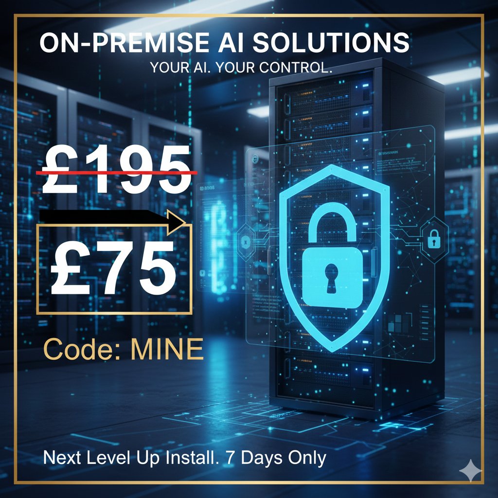 kbos2hm's tweet image. OWN YOUR AI! 🔓

On-Premise AI installation (Value £195) is just £75 for the next 7 days.

No SaaS subscription. Total Control.

Use code MINE. 

#LocalAI #BlackFriday #OwnYourData