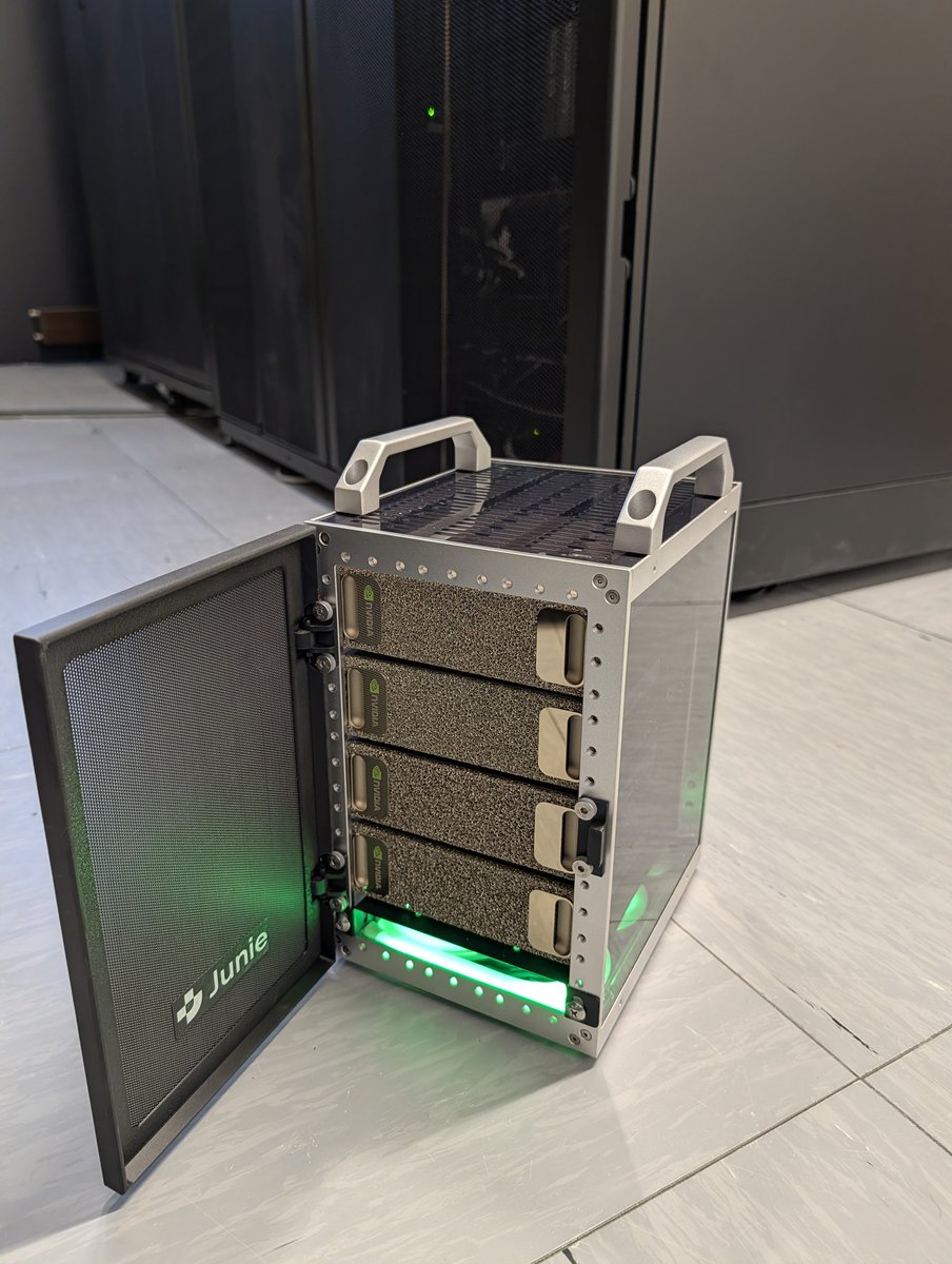 Merocle's tweet image. Honey, I shrunk the Datacenter

P.S. Four NVIDIA DGX Sparks in tiny rack. You can see it live next week at re:invent at the JetBrains booth